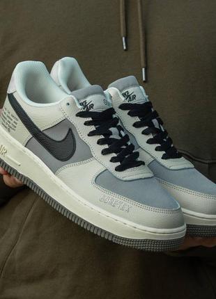 🍁nike air force 1 low gore-tex beige grey🍁 кроссовки найк гор текс мужские, кроссовки мужественные весна-осень найк, кроссовки мужские2 фото