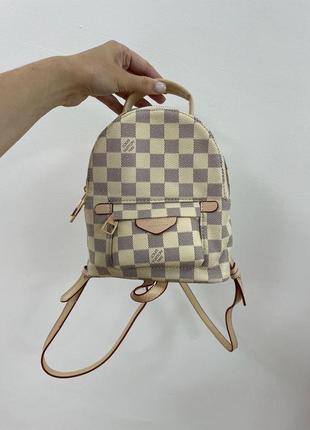 Портфель женский louis vuitton palm springs mini ivory lv луи витон рюкзак через плечо сумка2 фото