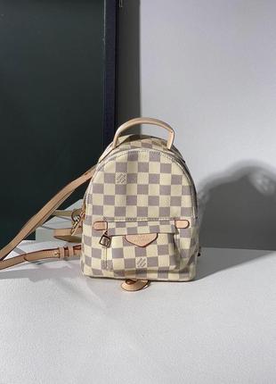 Портфель женский louis vuitton palm springs mini ivory lv луи витон рюкзак через плечо сумка3 фото