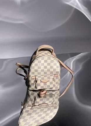 Портфель женский louis vuitton palm springs mini ivory lv луи витон рюкзак через плечо сумка5 фото