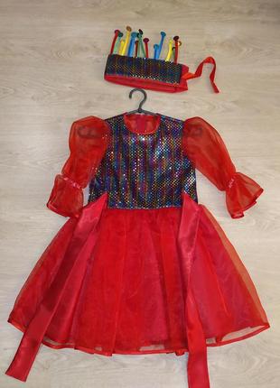 Новогоднее платье - карнавальный костюм хлопушки2 фото