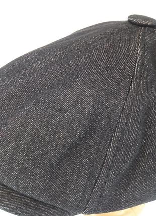Кепка восьмиклинка хуліганка джинсова гострі козирки кепки весна осінь сірий 55-56 57-58 59-602 фото