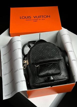 Жіночий портфель louis vuitton palm springs mini black lv луї вітон рюкзак через плече сумка