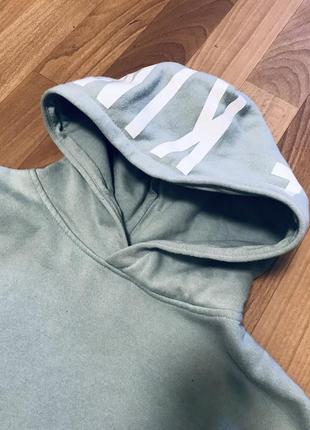 Спортивная кофта худи primark на флисе оливка