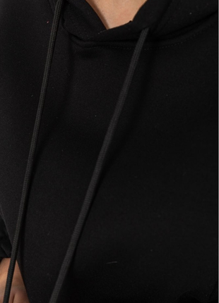 Спорт костюм женский на флисе цвет черный5 фото