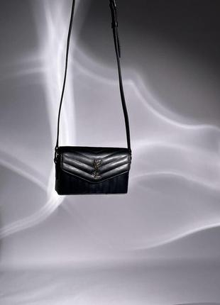 Женская сумка ив сен лоран yves saint laurent kate box black/gold кросс боди5 фото