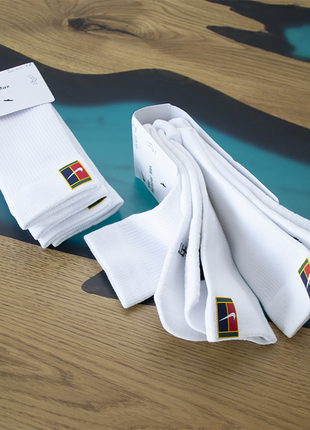 Високі спортивні шкарпетки nike sk0118-100 білі м 38-423 фото