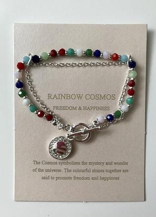 Браслет с камнями радуга эсме esmee rainbow cosmos bracelet