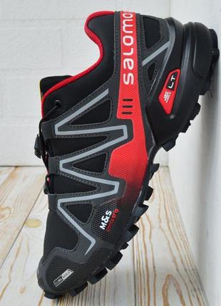 Salomon speedcross 3 кроссовки мужские нубук саломон черные с красным осенним топ качество6 фото