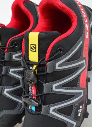 Salomon speedcross 3 кроссовки мужские нубук саломон черные с красным осенним топ качество10 фото