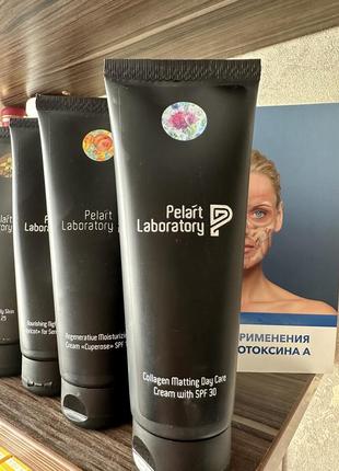 Пеларт тональный дневной матирующий крем с коллагеном spf 30 светлый тон pelart laboratory trifolium pretense line collagen matting day cream, spf 30