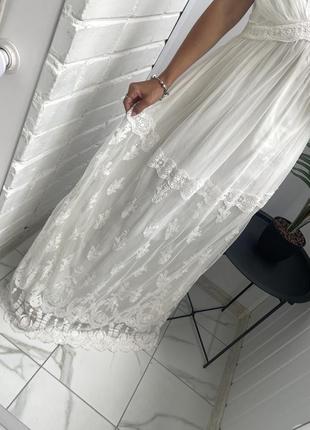 Біла сукня naf naf розмір хс/с 44/37/52 довжина 153 нова5 фото