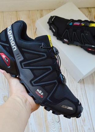 Salomon speedcross 3 кроссовки мужские нубук саломон черные осенние топ качество