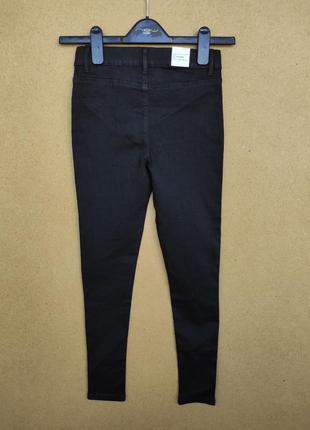 Зауженные стрейтчевые черные джинсы скини denim co р. 10-11 лет6 фото