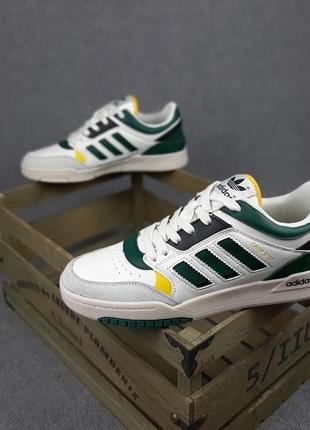 Adidas drop step кросівки чоловічі шкіряні топ адідас кеди осінні білі з зеленим