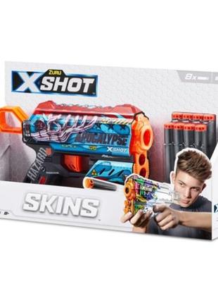 Скорострільний бластер x-shot skins flux apocalypse (8 патронів)