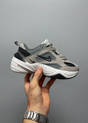 Женские кроссовки найк nike m2k tekno ‘atmosphere grey black’ 22 фото