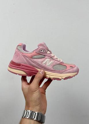 Женские кроссовки розовые new balance 993 pink joe freshgoods performance art powder pink