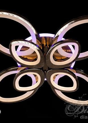 Світлодіодна люстра diasha 8059/4+4bhr led 3color dimmer