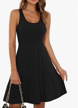Маленька чорна сукня коротка сарафан літній красивий з відкритою спиною baby doll hm