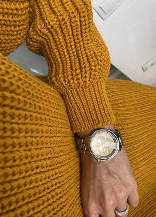 50% вовна жовта рудий в'язаний светр вовняної туніка10 фото