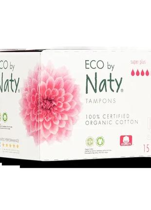 Класичні жіночі гігієнічні тампони “eco by naty” regular 18шт без аплікатора