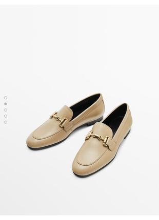Стильные лоферы туфлы массимо massimo dutti балетки кожа кожажа