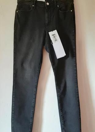 Однотонные темно-серые джинсы скинни, armani exchange, размер 29, средняя посадка
