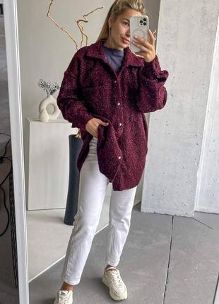 Жіноча тепла сорочка оверсайз
