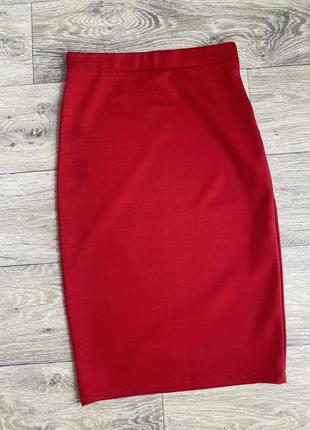 Красная юбка карандаш3 фото