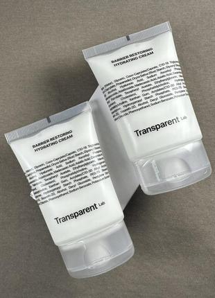 Ультра-зволожуючий крем для обличчя transparent lab barrier restoring hydrating cream