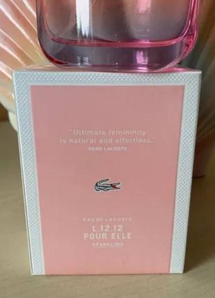 Туалетна вода lacoste l. 12.12 pour elle sparkling 90 ml жіночі лакост спарклінг лакоста рожева парфум  духи4 фото