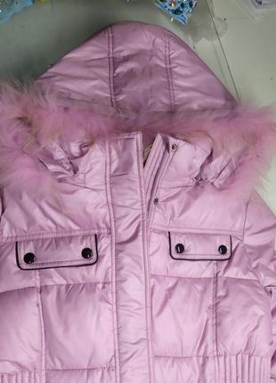 Пальто розовое3 фото