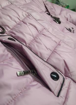 Пальто розовое5 фото