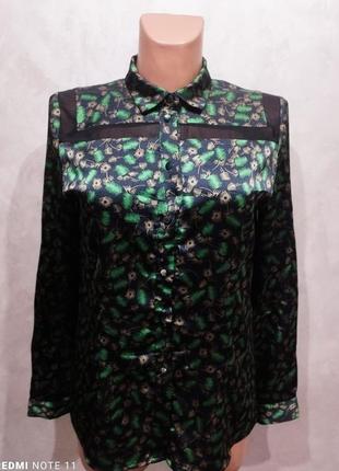 211.уникальная блузка в принт голландского производителя изысканной одежды aako