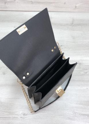 Женская сумочка на два отделения серого цвета2 фото