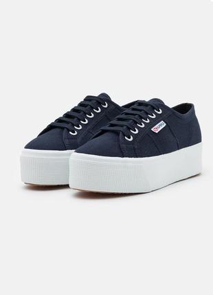 Текстильные женские кеды на платформе superga 2790 38 размер