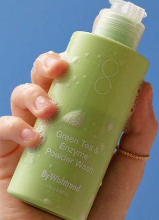 By wishtrend green tea & enzyme powder wash пудра ензимна для вмивання з ароматом матчі, 110