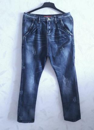 Стильные джинсы, 48?-50-52?, котон средней плотности, xfn1 фото