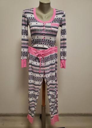 Хорошая брендовая трикотажная коттоновая пижама6 фото