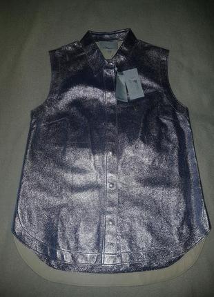 Новая кожаная рубашка топ 3.1 phillip lim, оригинал2 фото