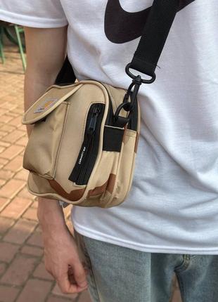 Мессенджер качественный carhartt, борсетка кархарт, сумка через плечо в редком цвете2 фото
