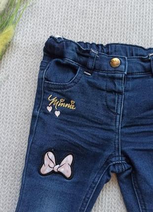 Дитячі джинси мінні 3-6 міс штани штанці для новонародженої дівчинки2 фото