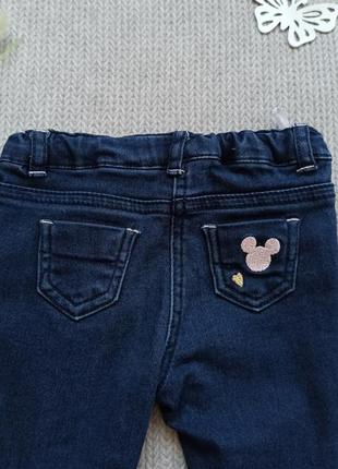 Дитячі джинси мінні 3-6 міс штани штанці для новонародженої дівчинки5 фото