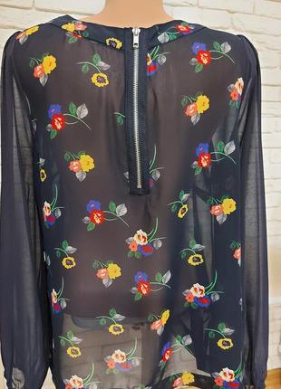Симпатичная шифоновая блуза/цветочный принт.2 фото