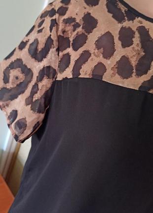 Шикарная блуза в леопардовый принт2 фото
