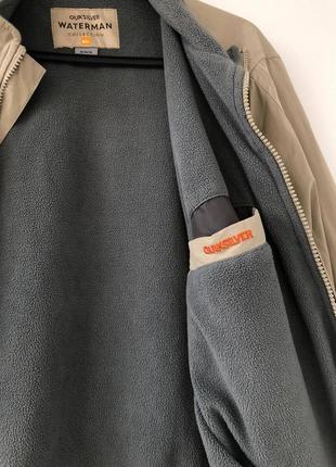 Куртка бомбер на флісі світлий хакі5 фото