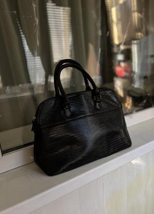 Лакова чорна сумка лаковая сонная сумка