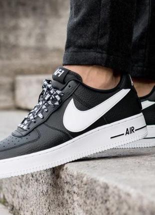 Кроссовки мужские nike air force 1 low черно-белые, найк аир форс, найки, форсы