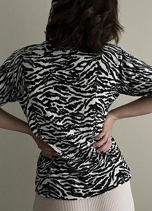 Топ футболка принт зебра вінтаж